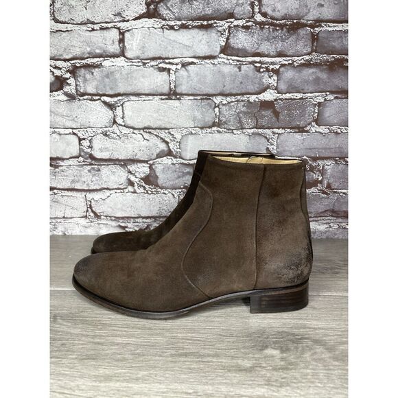 N.D.C. Made by Hand Brown Maple Suede Leather Zip Booties Boots Women 39EU/8.5M - Picture 12 of 16